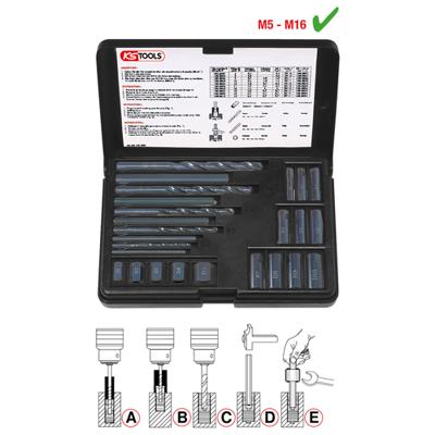 KS TOOLS Ks-tools schroefdraad-uitdraaiset thread unscrewing set ks-to0ls