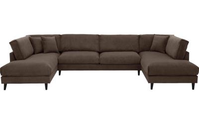 Goossens Bank Jonas grijs, stof, urban industrieel met ligelement links met ligelement rechts