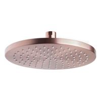 Caral hoofddouche rond 20 x 1,2 cm geborsteld koper - thumbnail