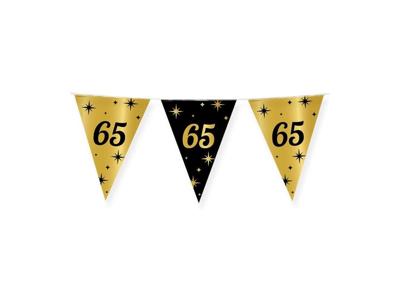 Classy Vlaggenlijn 65 Jaar Zwart/Goud (10m)