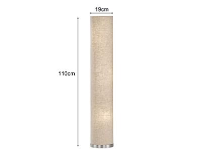 Fischer & Honsel Staande schemerlampThor 110cm zandkleurig - 40028
