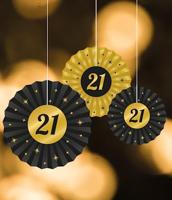 Classy Honeycomb Waaier Set &apos;Happy Birthday&apos; (3st) - thumbnail
