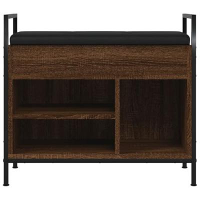 Schoenenbankje 65,5x32x57,5 cm bewerkt hout bruin eikenkleur