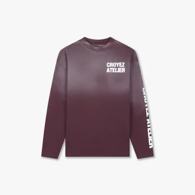 Croyez Sprayed Atelier Longsleeve T-Shirt Heren Paars - Maat XL - Kleur: Paars | Soccerfanshop Croyez Sprayed Atelier Longsleeve T-Shirt Heren Paars - Maat XL - Kleur: Paars | Soccerfanshop