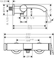 Hansgrohe Badmengkraan Opbouw Vivenis Eengreeps Mat Wit - thumbnail