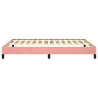 Bedframe fluweel roze 140x200 cm - thumbnail