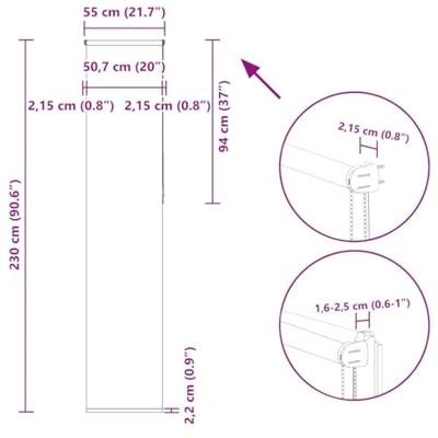 Rolgordijn verduisterend 55x230 cm stofbreedte 50,7cm geel Rolgordijn verduisterend 55x230 cm stofbreedte 50,7cm geel