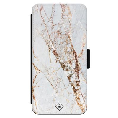 iPhone 14 Pro flipcase - Marmer goud