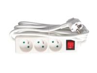 3-voudige stekkerdoos met schakelaar 3 m kabel penaarde Velleman - Velleman - thumbnail