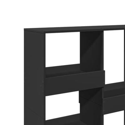 Kamerscherm 100x33x115 cm bewerkt hout zwart
