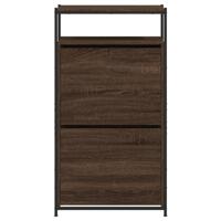 Schoenenkast 60x34x112 cm bewerkt hout bruineikenkleurig - thumbnail