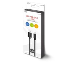 Savio CL-129 USB-kabel 2 m USB 2.0 USB A USB C Zwart - thumbnail
