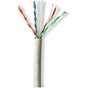 Nedis Netwerk Kabel Rol | CAT6 | Solid | U/UTP | Koper | 305.0 m | Binnenshuis | Rond | LSZH | Grijs | Gift Box - CCBG8525GY305S