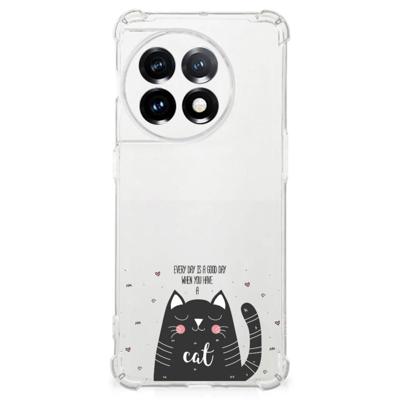 OnePlus 11 Stevig | Bumper Hoesje | Cat Good Day OnePlus 11 Stevig | Bumper Hoesje | Cat Good Day