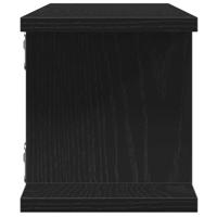 Wandplanken 2 st 75x18x20 cm spaanplaat zwart eikenkleurig - thumbnail