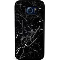 Samsung Galaxy S6 Edge hoesje - Marmer zwart - thumbnail
