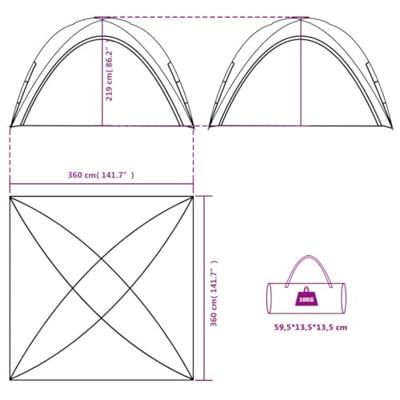 VidaXL Partytent waterdicht blauw