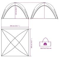 Partytent 360x360x219 cm 190T taft wit - thumbnail