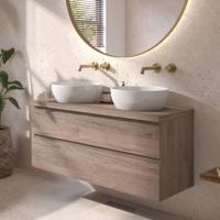 Ben Tendenza badmeubel incl. keramische waskommen 120x46x78cm congo bruin - thumbnail