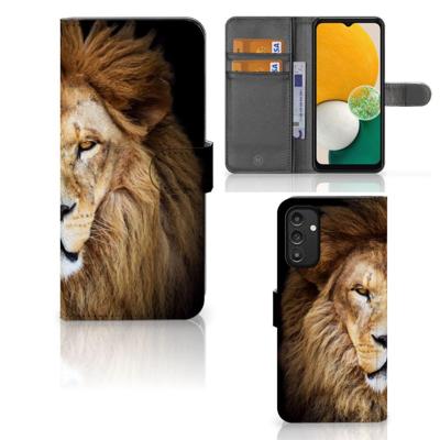 Samsung Galaxy A14 4G | Telefoonhoesje | Met pasjeshouder | Leeuw