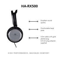JVC HA-RX500-E Hoofdtelefoon Zwart - thumbnail
