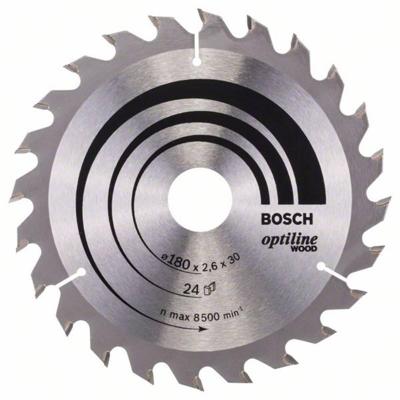 Bosch Accessoires Cirkelzaagblad Optiline Wood 180 x 30/20 x 2,6 mm, 24 1st - 2608640608 Bosch Accessoires Cirkelzaagblad Optiline Wood 180 x 30/20 x 2,6 mm, 24 1st - 2608640608