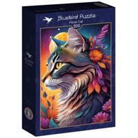 Floral Cat Puzzel 500 stukjes - thumbnail