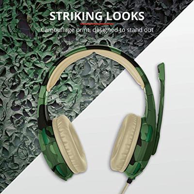 Trust Gaming Headset met Microfoon voor PS4, PS5, PC, Xbox Series X, Nintendo Switch, Xbox One GXT 310C Radius - Verstelbare Microfoon en Hoofdband, 1m Kabel - Jungle Camo