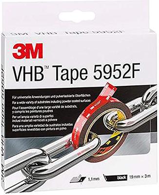 3M VHB™ 5952F 5952F/193 Dubbelzijdige tape VHB 5952F Zwart (l x b) 3 m x 19 mm 1 stuk(s)