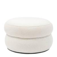 Rivièra Maison Hocker 'San Remo' Bouclé, kleur Simply White - thumbnail