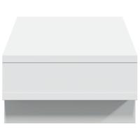 Monitorstandaard 50x27x15 cm bewerkt hout wit - thumbnail