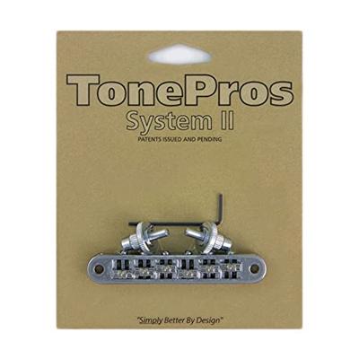 TonePros TP6R Chrome USA Locking TOM Style Bridge met roller saddles