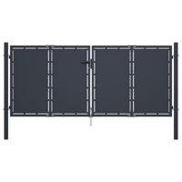 Poort 300x125 cm staal antraciet - thumbnail