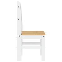 Eetkamerstoelen 2 st 40x46x99 cm massief grenenhout wit - thumbnail
