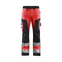 Blåkläder Dames werkbroek High-Vis zonder spijkerzakken 71551811 | High-Vis Rood/Zwart | Maat 50 - 7330509704608 - thumbnail