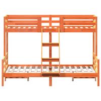 Stapelbed massief grenenhout wasbruin 90x200/140x200 cm - thumbnail