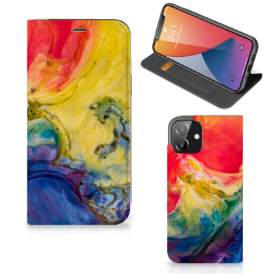 Bookcase iPhone 12 | iPhone 12 Pro Watercolor Dark Bookcase iPhone 12 | iPhone 12 Pro Watercolor Dark