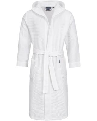 Morgenstern Morgenstern badjas Andrea wafelstof met Capuchon 120cm Wit S