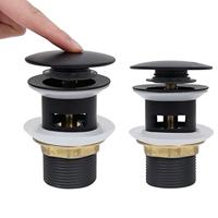 VidaXL Afvoer pop-up met overloop 6,4x6,4x9,1 cm zwart - thumbnail