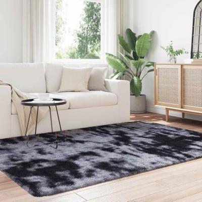 Hoogpolig vloerkleed NAVARRA 130x200 cm polyester donkergrijs Hoogpolig vloerkleed NAVARRA 130x200 cm polyester donkergrijs