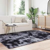 Hoogpolig vloerkleed NAVARRA 130x200 cm polyester donkergrijs - thumbnail