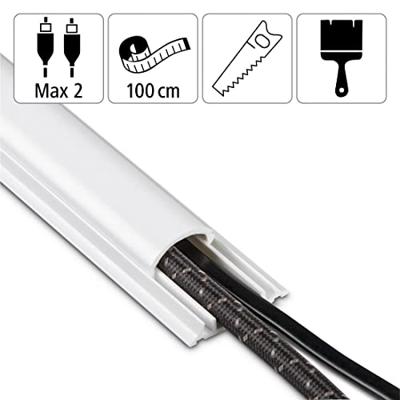 Hama PVC-kabelkanaal Halfrond 100/3,5/0,9 Cm Wit
