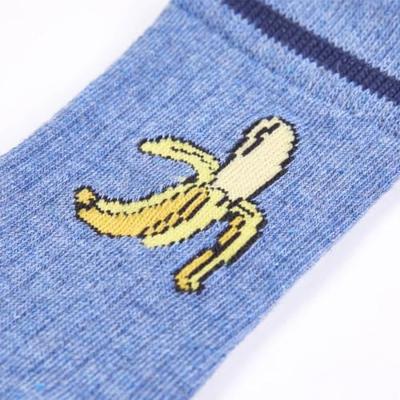 Kindersokken 5 paar gepelde banaanprint EU 26-29 Kindersokken 5 paar gepelde banaanprint EU 26-29