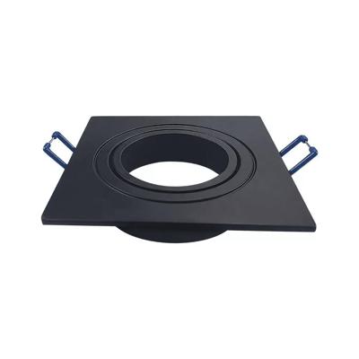 Mallorca LED Inbouwspot - Kantelbaar armatuur - 91x91mm - Vierkant - GU10 Fitting incl. lamphouder - IP20 voor binnen - Zwart