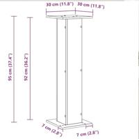 VidaXL Luidspreker standaards 2 pcs zwart eiken 30 x 30 x 95 cm - thumbnail