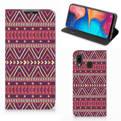 Samsung Galaxy A30 | Hoesje met Magneet | Aztec Paars Samsung Galaxy A30 | Hoesje met Magneet | Aztec Paars