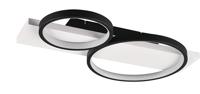 Trio Leuchten Plafondlamp Medera 2 lichts L 54 cm wit zwart - thumbnail