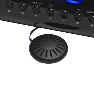 Enzo Denver Wekkerradio met weerstation LED zwart 8140240 Enzo Denver Wekkerradio met weerstation LED zwart 8140240