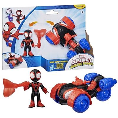 Spidey Techno-Quad voertuig en 7,5 cm Miles "Spin" Morales figuur met accessoire, geschikt voor kinderen vanaf 3 jaar, Marvel Spidey and Extraordinary Friends