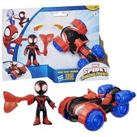 Spidey Techno-Quad voertuig en 7,5 cm Miles "Spin" Morales figuur met accessoire, geschikt voor kinderen vanaf 3 jaar, Marvel Spidey and Extraordinary Friends - thumbnail